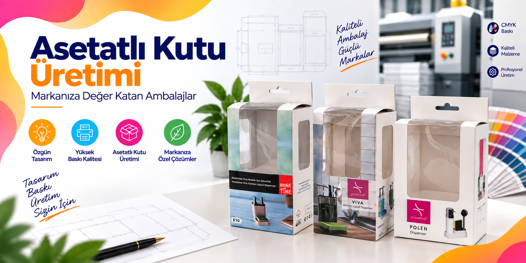 Asetatlı Kutu Tasarımı & Üretimi